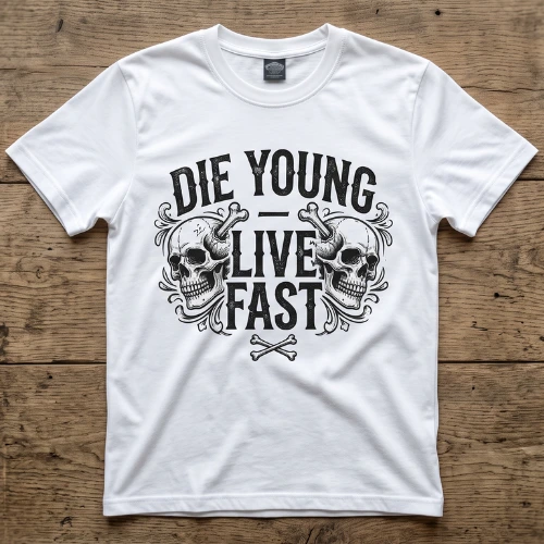 Camiseta Die Young Live Fast